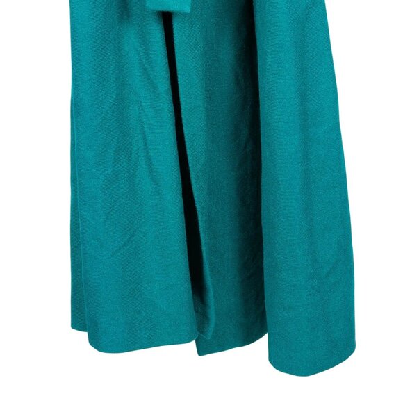 Adonna VTG Robe S Womens Green Embroidered Floral Ruffled Collar Dacron - Picture 4 of 6